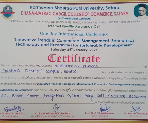 One Day International Conference on Innovative Trends in Commerce, Management, Economics, Technology and Humanities for Sustainable Development