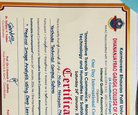 One Day International Conference on Innovative Trends in Commerce, Management, Economics, Technology and Humanities for Sustainable Development